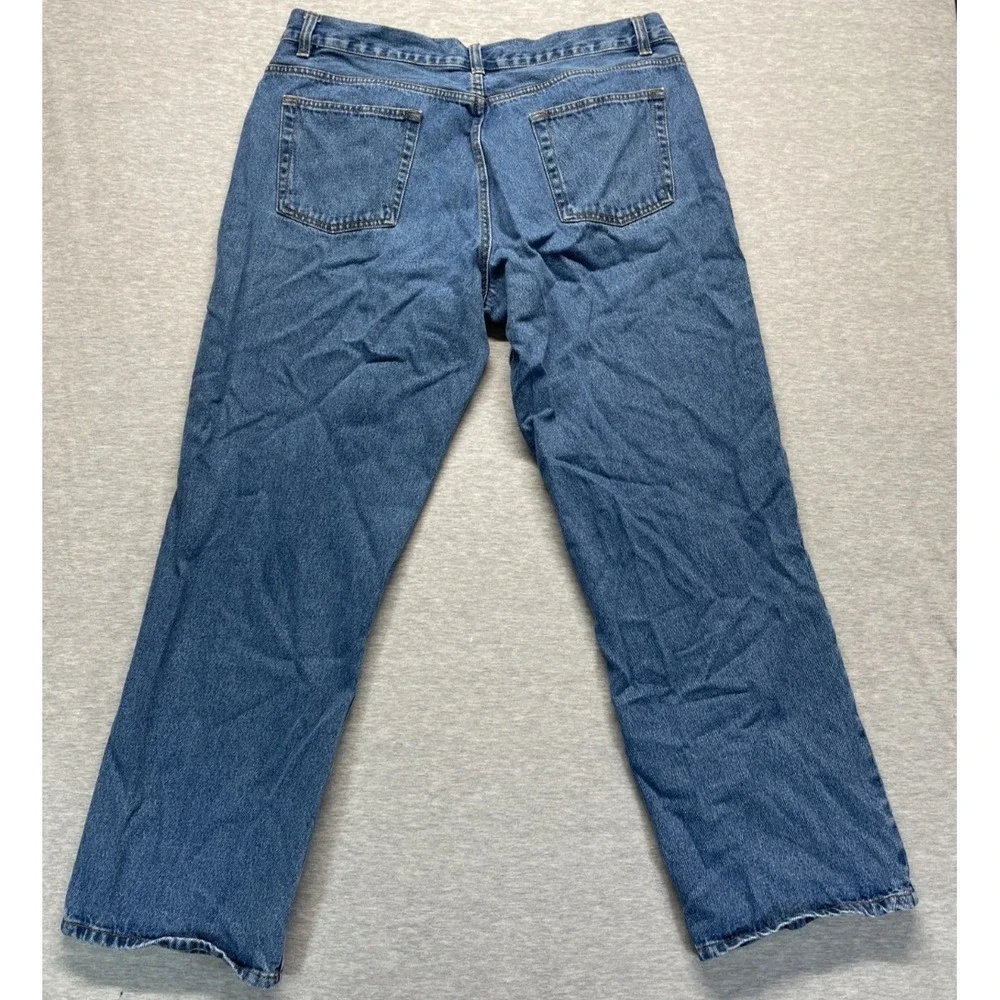 Blue Mountain Relaxed Fit Jeans Mens 40x32 (Fits 36x30) Blue Denim Straight Leg